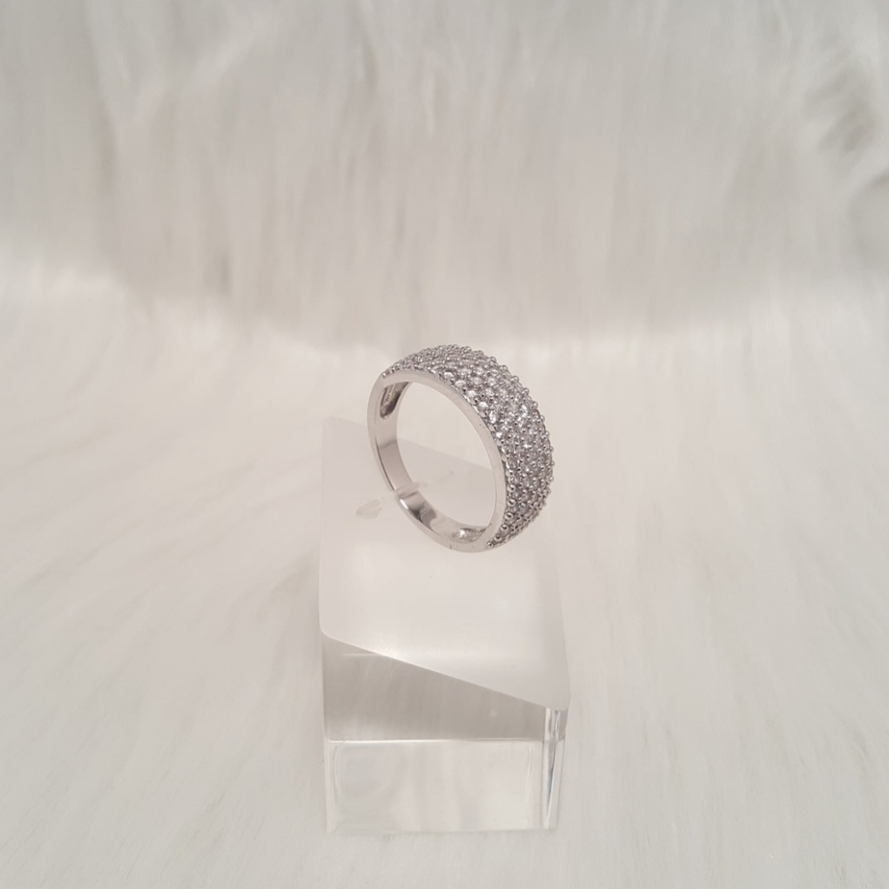 Sterling silver CZ Cigar style, S 8.5